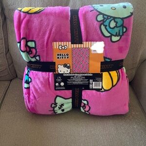 Hello Kitty Pink Frankenstein Twin blanket